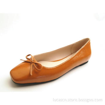 Elegante Ballerinas für Damen Lackleder-Flats